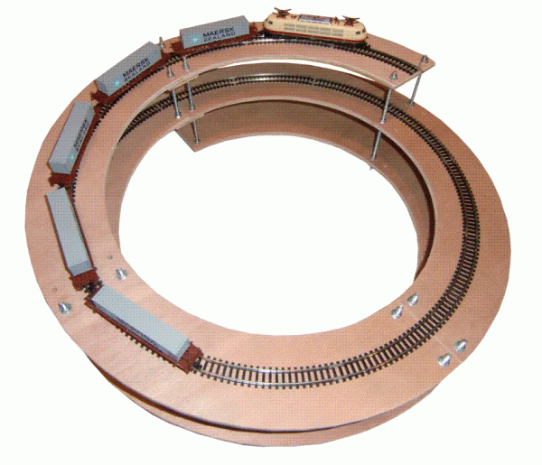 N Gleiswendel für Atlas Gleise, Radius 13,75"