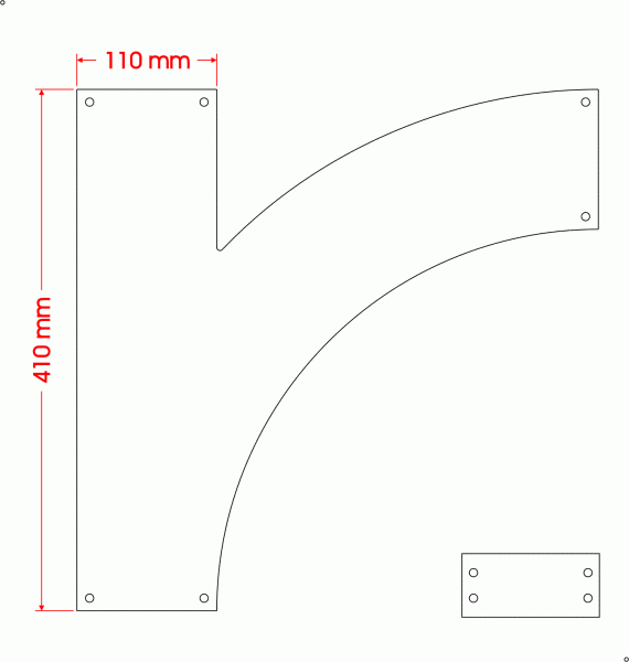 H0 Viertelkreis mit Ein-/Ausfahrt für R1 - Version 1