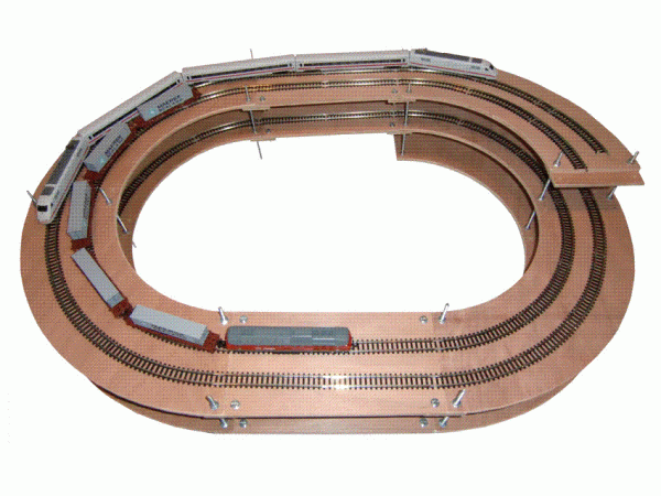 Z Gleiswendel, oval mit 2 Ebenen, R2/R3