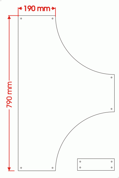 H0 Viertelkreis mit Ein-/Ausfahrt für R1/R2 - Version 2